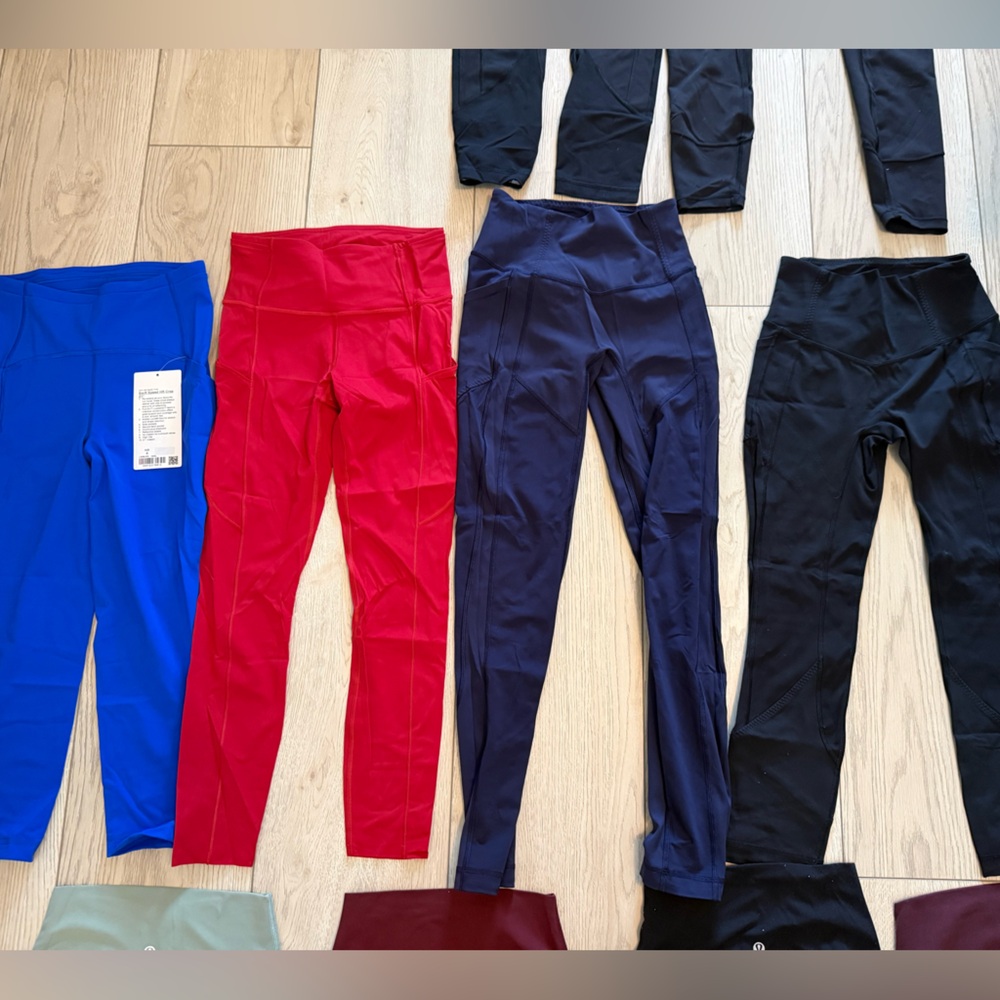 (4) lululemon compression pants